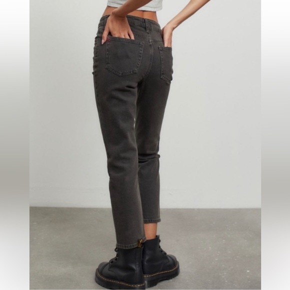 BDG Urban Outfitters Straight Kick Jeans Size 24 High Waist Charcoal Gray - Picture 2 of 15
